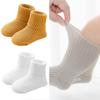 2pcs Anti Skid Toddler Socks Soft Crew Length Socks Middle Tube Design For Secure Movement On Hardwood Floors