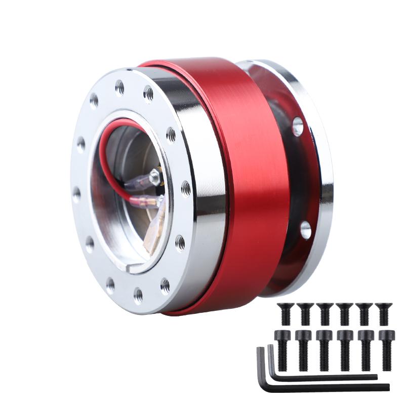 Car Modification Quick Release Steering Wheel Hub Adapter 6 Hole Snap Off Boss Kit Aluminium 1pcs