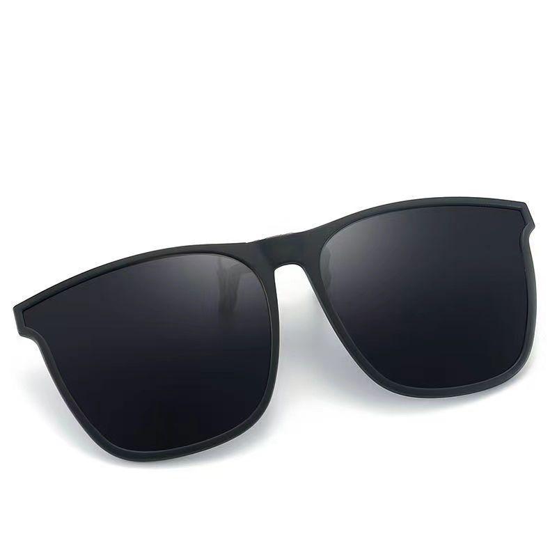 

Men Photochromic Polarized Lens Flip Up Clip On Sunglasses Women Driving Sun Glasses With Clips чёрный
