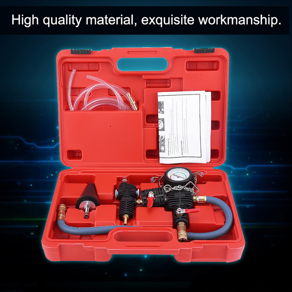 Cooling System Vacuum Purge & Coolant Refill Kit with Carrying Case for Car SUV Van Cooler