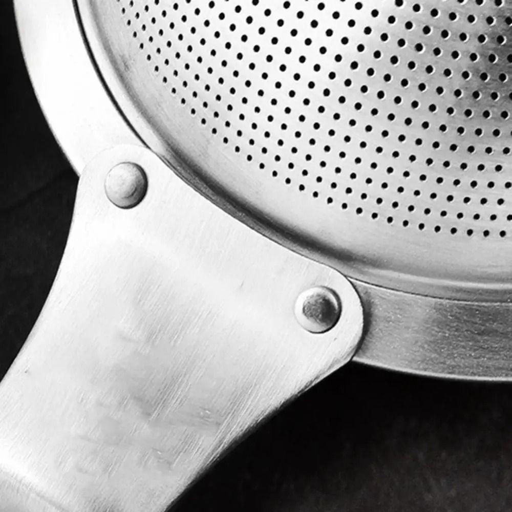 304 Stainless Steel Fine Mesh Filter Spoon Long Handle Kitchen Sieve  Flour Sifting