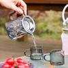 Japansk värmebeständig tekanna i glas med handtag & rättvisekopp – Glas teservis för bryggning