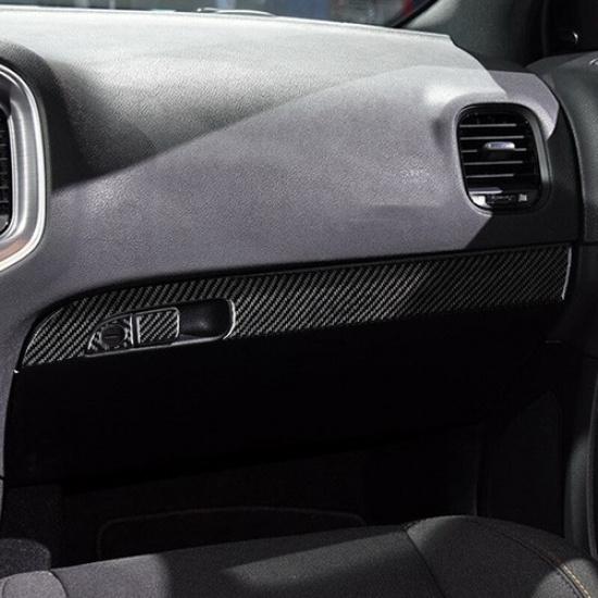 Carbon Fiber Car Front Passenger Dashboard Sticker For Dodge Charger 15-22 LHD