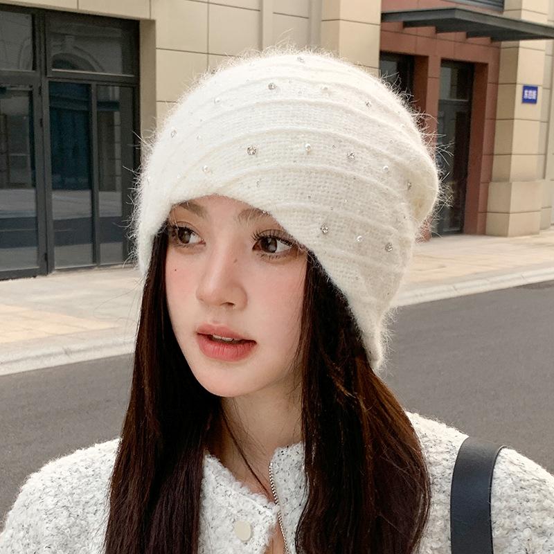 

Осень и Зима Новая Шапка Женская Уличная Повседневная Шапка Тепловая Защита Ушей Шапка-Бини Зимние Шапки для Женщин, Шапки-Бини для Женщин, Шапки для Женщин Зима ONE SIZE