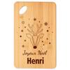 Cutting Board / Appetizer Tray - PLANETEE - Merry Christmas Henri the Deer - Bamboo - Engraved - Christmas Pattern