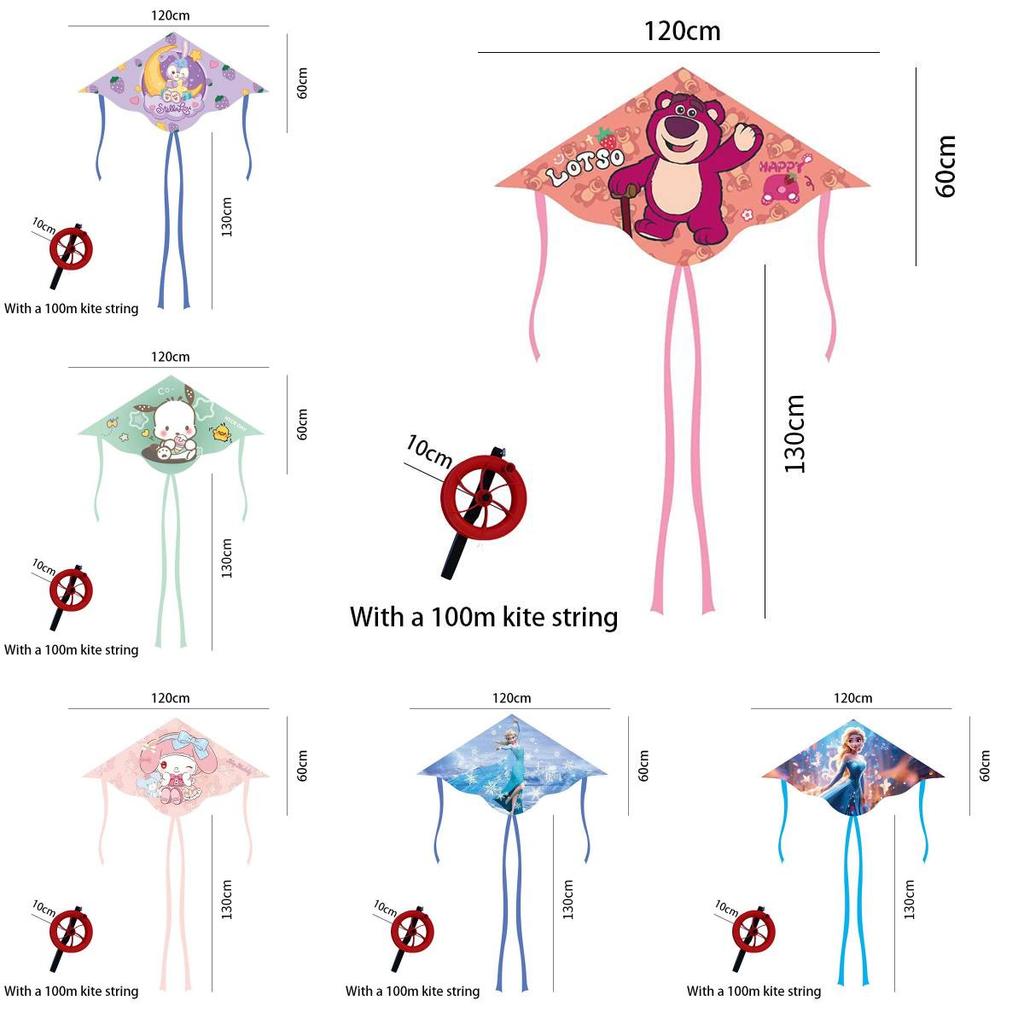 1,2 Meter langer Drachenschwanz für Kinder, Cartoon-Doppelschwanzdrachen