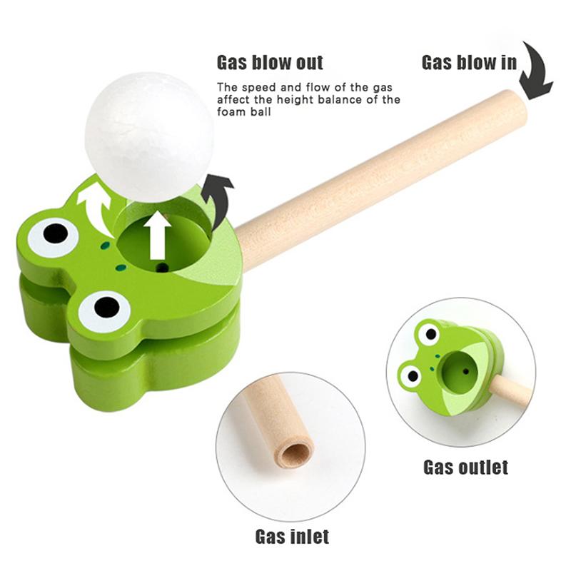 Cartoon Breathing Exercise Tool Bamboo Wood Blowing Ball Breathing Exerciser Kids Game Gadget Education Toys For Children Adult