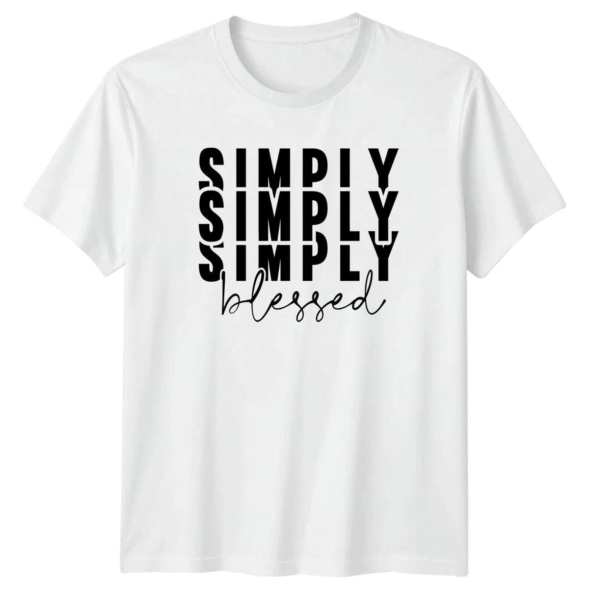 Simply Simply Simply Blessed Womens T-Shirt Faith Christian Mothers Day XS