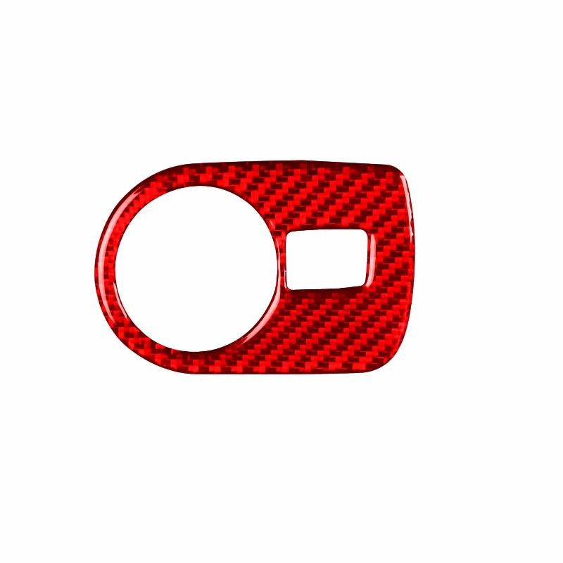 Real Soft Carbon Fiber Sticker LHD RHD Car Headlight Switch Frame Trim For Seat Leon 2005 2006 2007 2008 2009 2010 2011 2012