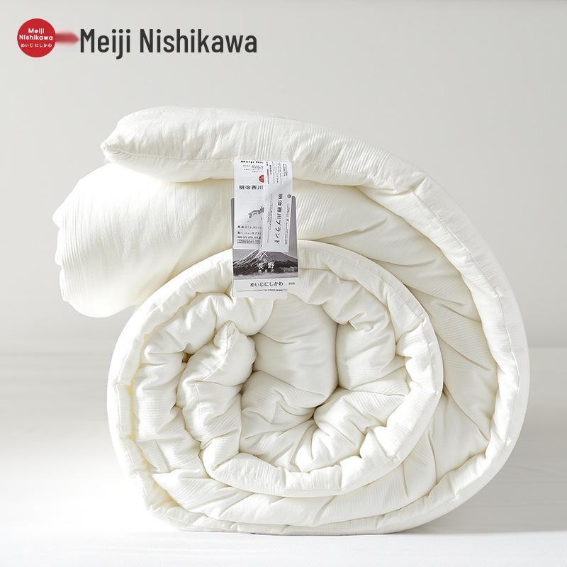 

Хлопковое стеганое одеяло Meiji Nishikawa – Мягкое и дышащее для зимы и лета 150x200 cm Summer Quilt (2.3 lbs)