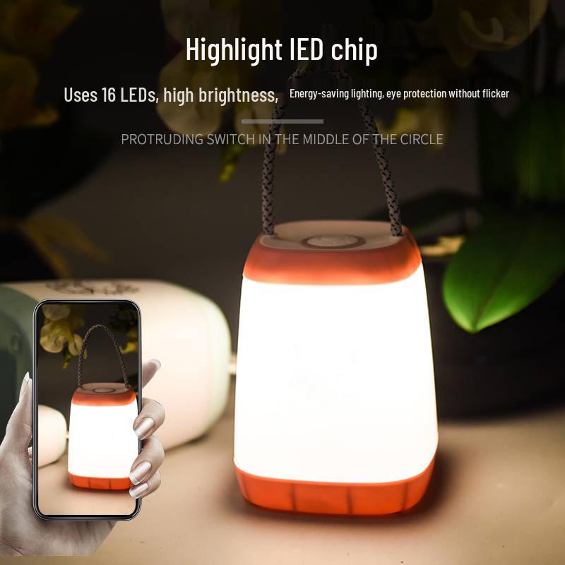 Portable LED Camping Lantern - Outdoor Tent & Campsite Light, Small Hanging/Household Night & Atmosphere Light