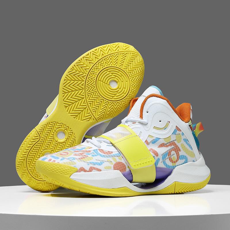 Friction sound teen luminous actual basketball shoes men's 2025 spring new wear-resistant and non-slip couple sports shoes