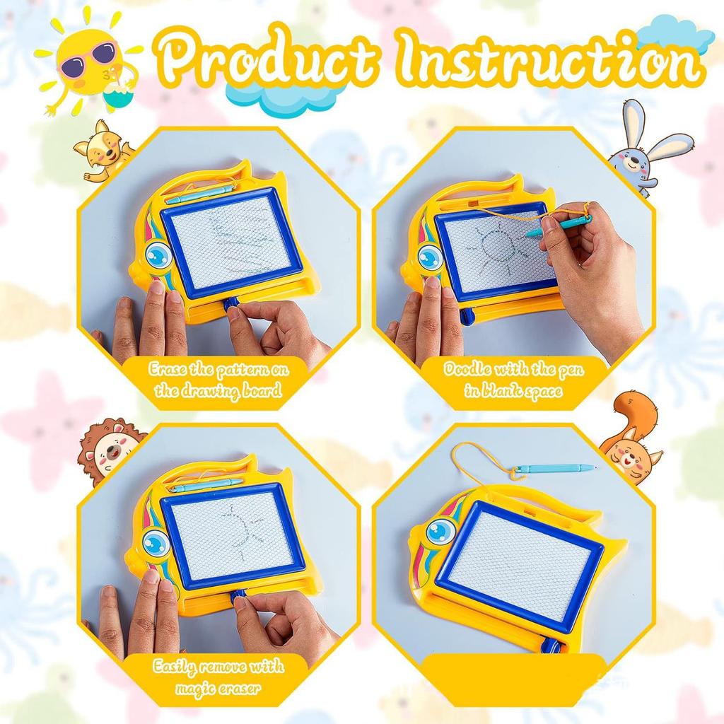 Erasable Graffiti Boards,Cute Looking Tools For Children To Learn Drawing,Sketching,And Other Drawing Skills,Perfect Gift