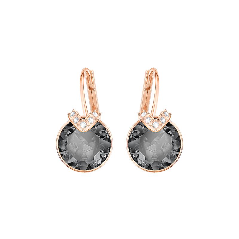 Swarovski Bella V Piercing Crystal Earrings Women s Gray 5299317