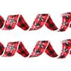 6 Delightful Meter Cartoon Christmas Ribbon With Cozy House Design Perfect For Holiday Gift Wrapping