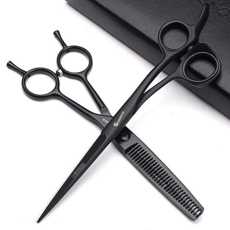 Professionelles 6-Zoll Friseurscheren-Set: Gerade & Ausdünnschere