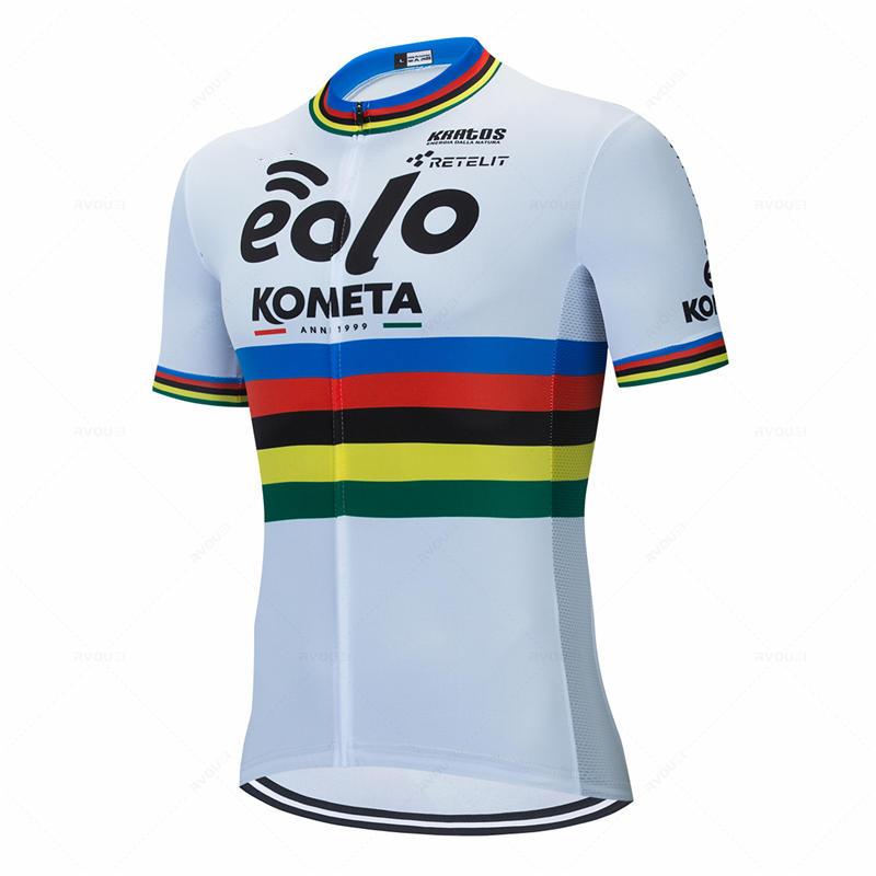 2026 Ensemble Cycliste Eolo Kometa Team Homme Maillot de Vélo Manches Courtes Kit Vêtements Vélo Vêtement Cyclisme VTT Uniforme Triathlon Maillot