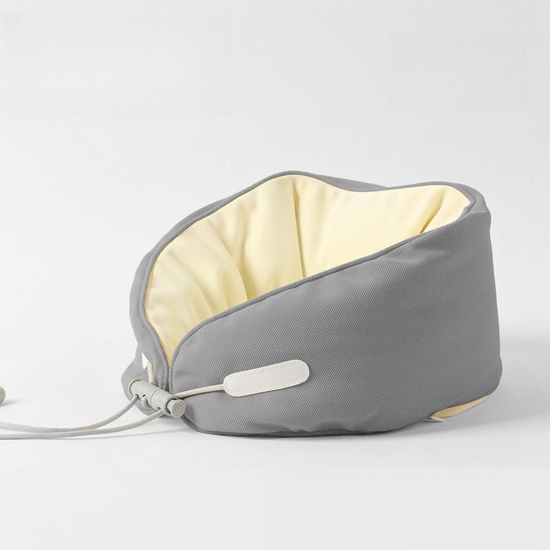 Macaron Foam Particle U Shaped Pillow Soft Portable Neck Support for Travel Plane Office Nap Cozy Comfort Rest Aid серый