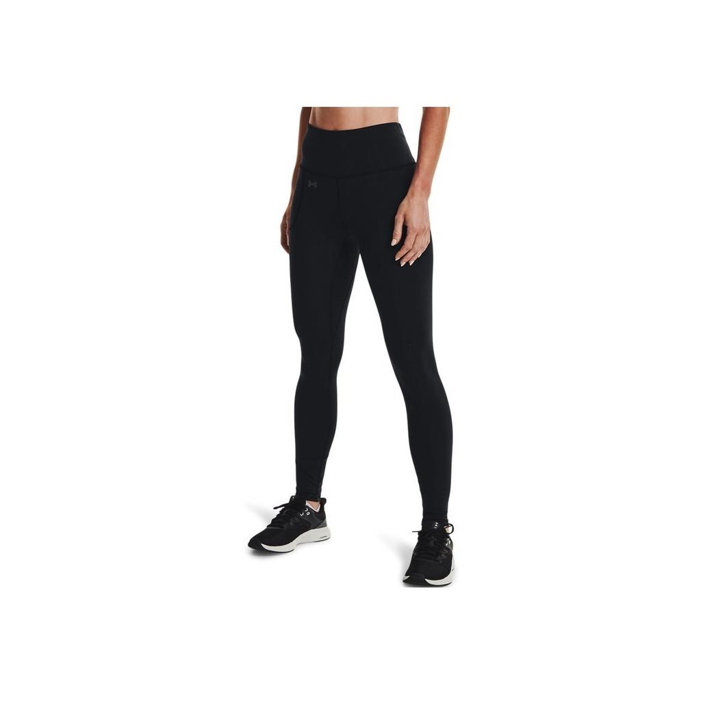 Under Armour Solid Color Compression Fitness Leggings Women Leggings Black 1361109-003
