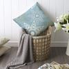 Lake Blue White Geometric Linen Pillowcase Sofa Cushion Cover Home Decoration Can Be For You 40X40 45X45 50X50 60X60