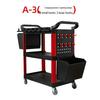 Three-Layer Multi-Functional Hand Push Cart for Auto Detailing and Car Wash Storage.