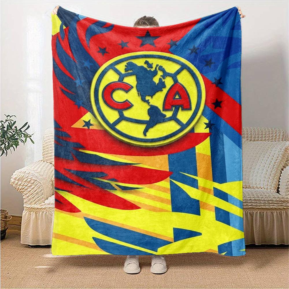 Club América Print Flannel Blanket High Quality Warm Comfortable Cover for All Seasons Perfect for Gifts Home Decor