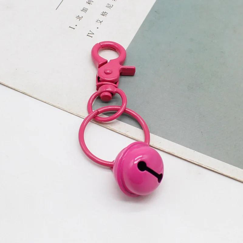 2024 New Sweet Candy Colored Bell Accessories Keyrings Colorful Metal Cute Keychain DIY Handmade Bag Car Key Decoration Gifts
