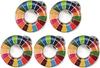 Odznak SDGs Odznak SDGs Odznak s kolíčkem Nová specifikace OSN Stříbrná Zaoblený povrchová úprava od AIGOU-Life (Sada 5)