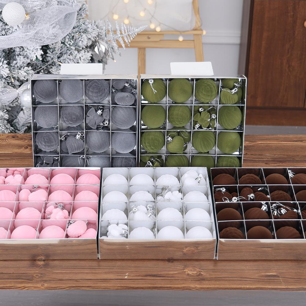 Multi-color Irregular Christmas Ball Set - Decorative Hanging Ornaments for Holiday Parties