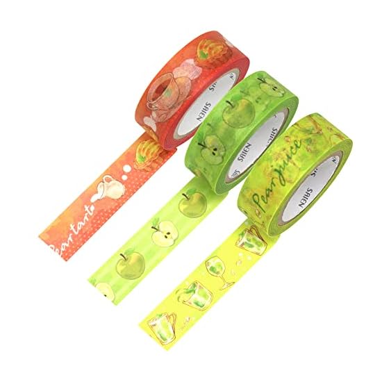 Kamiiso Sansho Japanese Washi Masking Tape *Made in Japan* 15mm x 10m x 3 rolls, 3 patterns SAIEN UR