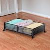 Storage Container with Wheels Tool Free Assembly under Bed Shoe Organizer Bin Drawer for