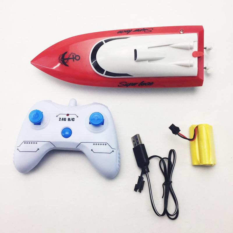 2.4G RC High-Speed Racing Boat - 4-Channel Dual Motor Model красный