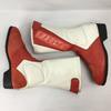 PLICANA Stivali da Moto Retro Vintage da Guida Touring Bianco×Rosso taglia 22.5-23.0(USATO)