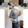 Fashionable Black And Silver Pu Bucket Bag For Ladies With Chic Ruffled Design