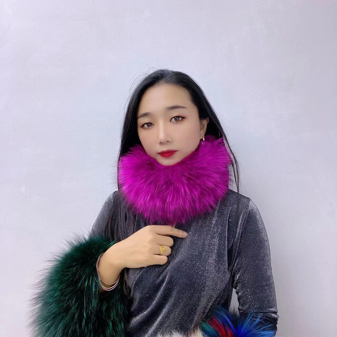 

Двусторонний меховой воротник из лисы и шарф-повязка для волос