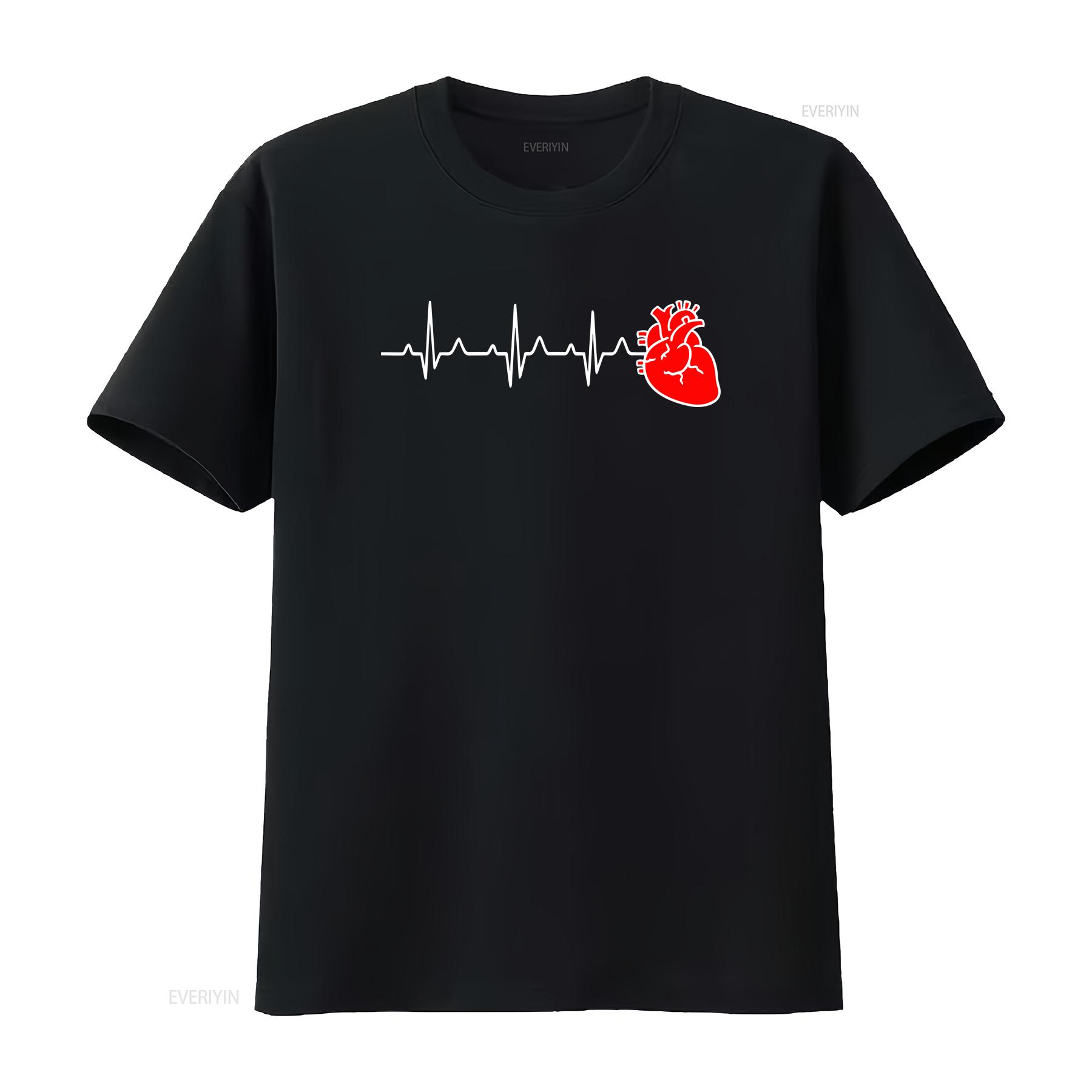 

Cardiac Nurse Heartbeat Cardiology CNS Nursing RN T Shirt vintage Washed Stylish Top For Everyday Wear Versatile graphic 4XL