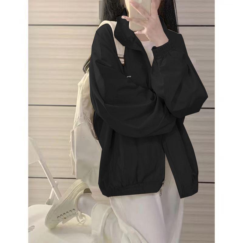 Women's Casual Baseball Jacket - Spring/Autumn Trendy Windbreaker