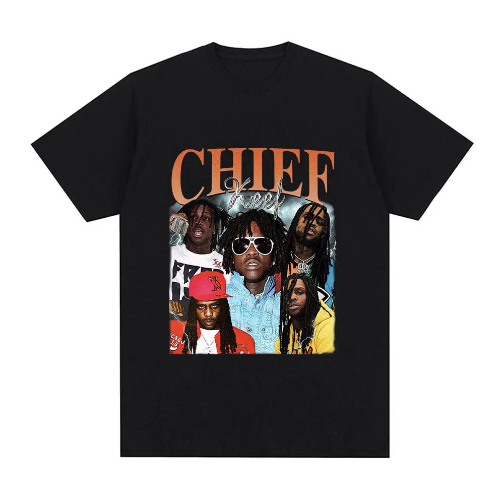 I Love Chief Keef T Shirt Unisex's Fashion Casual Short Sleeve T-shirt Vintage Gothic Oversized Cotton T-shirts Hip Hop Streetwear Unisex Top