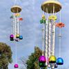 Seven-Color Bell Wind Chime: Solid Wood & Aluminum Home Balcony Decoration