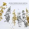 200Pcs Metal Rivet Nail Ornament Gold/Silver Charms 1/1.5/2/3Mm Square Punk Spikes Studs Tip Decoration Diy Crafts Manicure