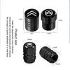 Car 3D Metal Logo Wheel Stem Air Valve Caps Tire Dust Covers For Citroen e-C3 e-C4 X C5X C3 C4 Cactus Picasso C-Crosser C6 C1