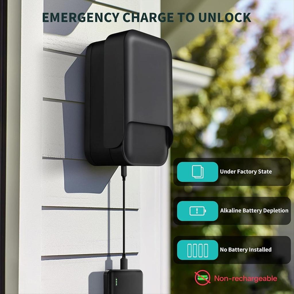 A89X Smartlock Box for House Key with 5 Unlocking Methods Fingerprint,App Control, Access Card, Password,Suitable for Office