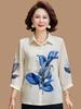 Spring Chiffon Blouse: Stylish Loose-Fit Top for Middle-Aged and Elderly Women