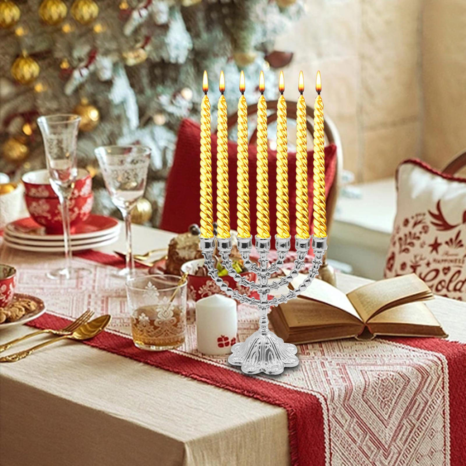 

Елегантний свічник-менора Ханука з 7 гілочками для святкового декору