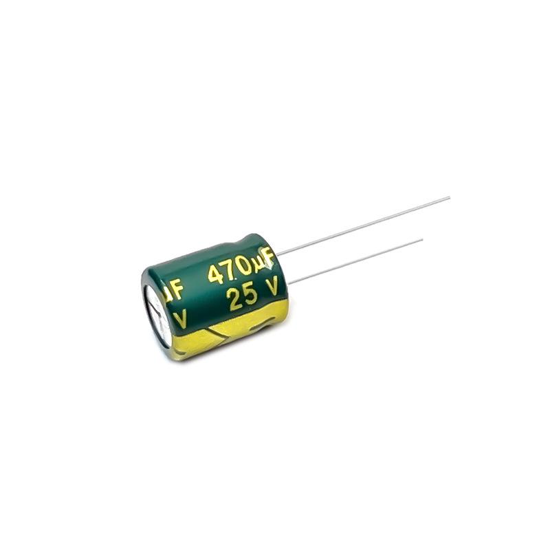 25V 470uF High-Frequency Low-ESR Electrolytic Capacitor (Sizes: 6x12mm, 8x9mm, 8x12mm, 10x13mm)