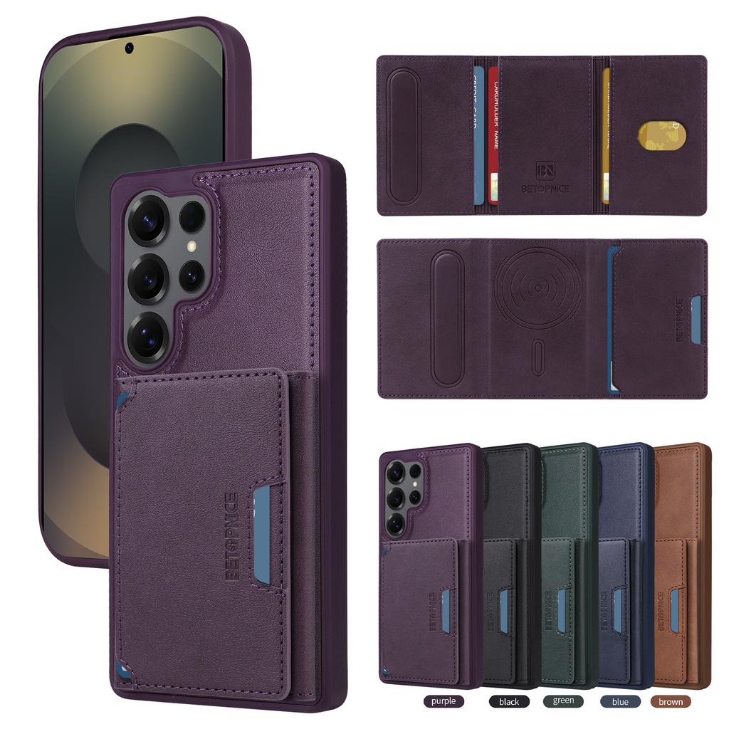 Case For Samsung Galaxy S25 Ultra S25 Edge S24 Plus S23 FE S22 S21 A16 A55 A15 A35 5G Magnetic Separation Card Bag Leather Cover