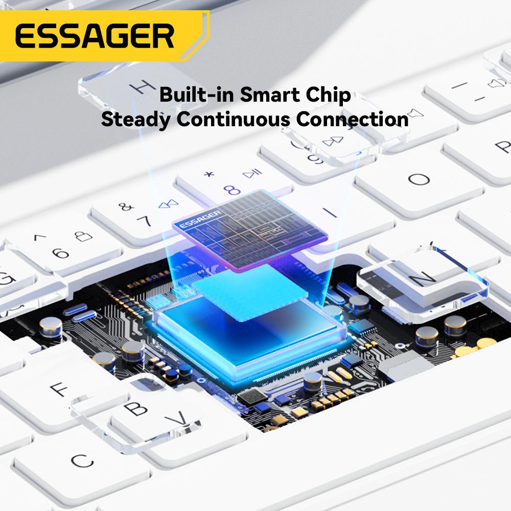 Essager Mini Intelligent Bluetooth Keyboards Anti Fingerprint Portable Rgb Ipad Wireless Keyboard For Tablet Computer Ipad Pro