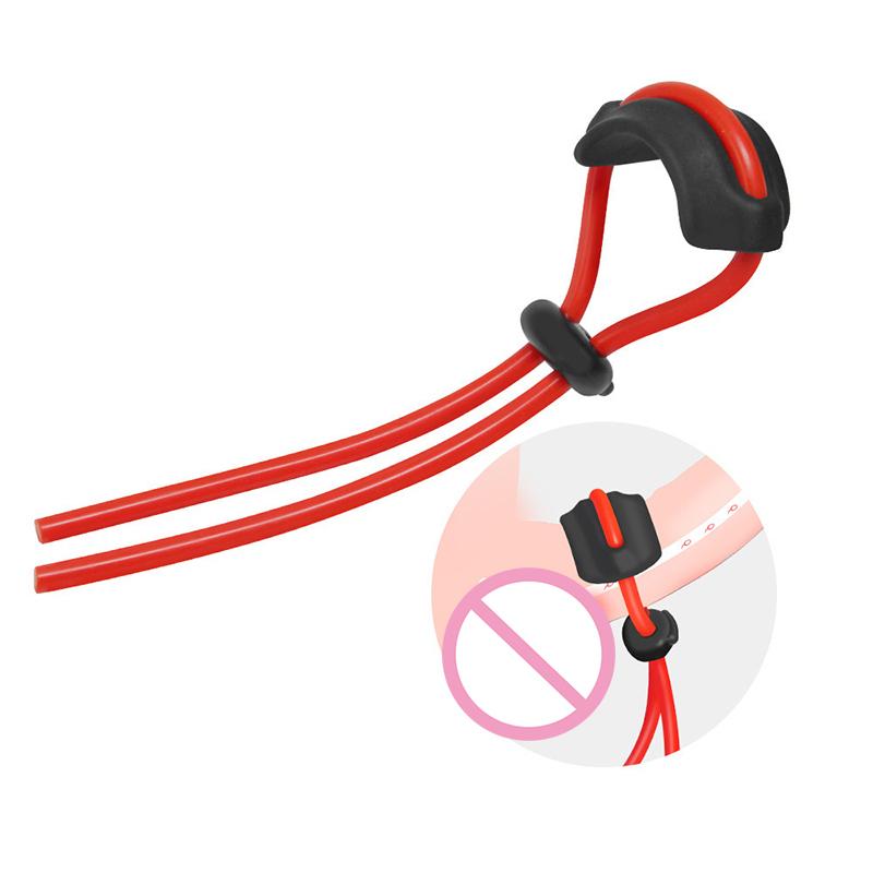 Male Silicone Lock Ring Male Lock Adjustable Rope Binding Ball Stretcher Sperm Penis Ring Ejaculation Delay Erection Rings Adult