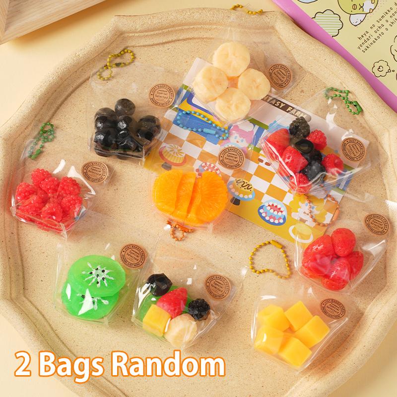 

Fun Mochi Squishy Stress Toys Fruit Squeeze Soft Anti-Stress Toy Stress Ball Pendant Keychain Party Favors Backpack Decor Gift