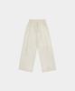 SLOW RECORD HOUSE Nylon One-Pleat Pants_Cream